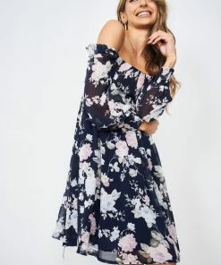Miracle Fashion Starla Dress - Navy Floral 12 Miracle Fashion Starla Dress - Navy Floral