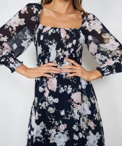 Miracle Fashion Starla Dress - Navy Floral 13 Miracle Fashion Starla Dress - Navy Floral