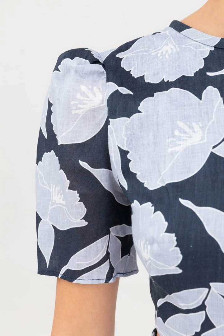 KEEPSAKE THE LABEL Title Top - Midnight Stencil Floral CLOTHING