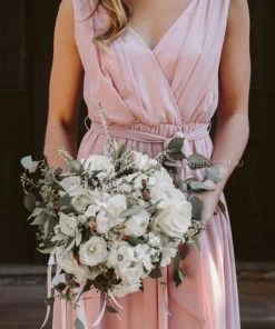 Esther Luxe Tulip Maxi Dress - Dark Blush