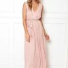 Esther Luxe Tulip Maxi Dress - Dark Blush