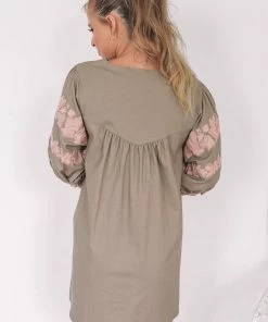 Pink Diamond Viviana Dress - Khaki